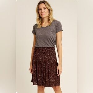 NWT Selected Femme Women’s Size 38 US 6 Brown Skirt Boho Coastal Peasant